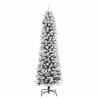 Sztuczna choinka z podstawą Biały 240 cm PVC, Metal i Plastik