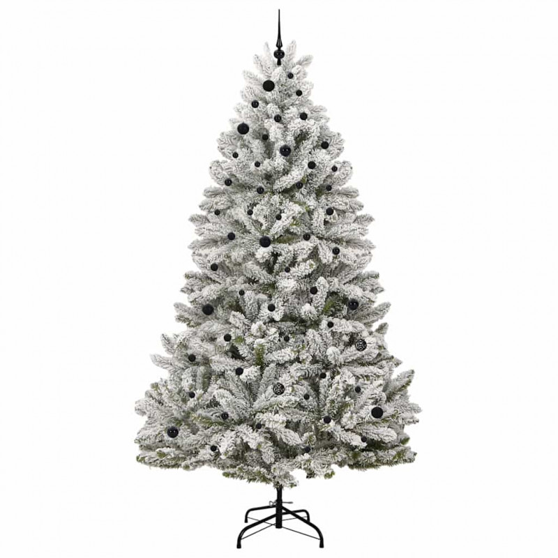 Sztuczna choinka Zielony i Biały 270 cm PVC i Metal