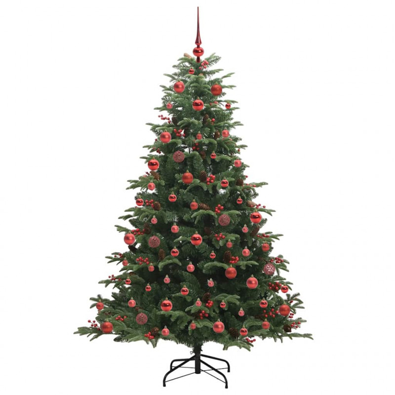 Sztuczna choinka z podstawą Zielony 180 cm PVC, Metal i Plastik