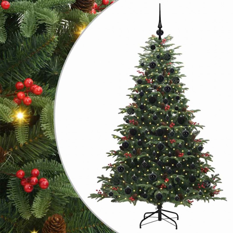 Sztuczna choinka z podstawą Zielony 180 cm PVC, Metal i Plastik