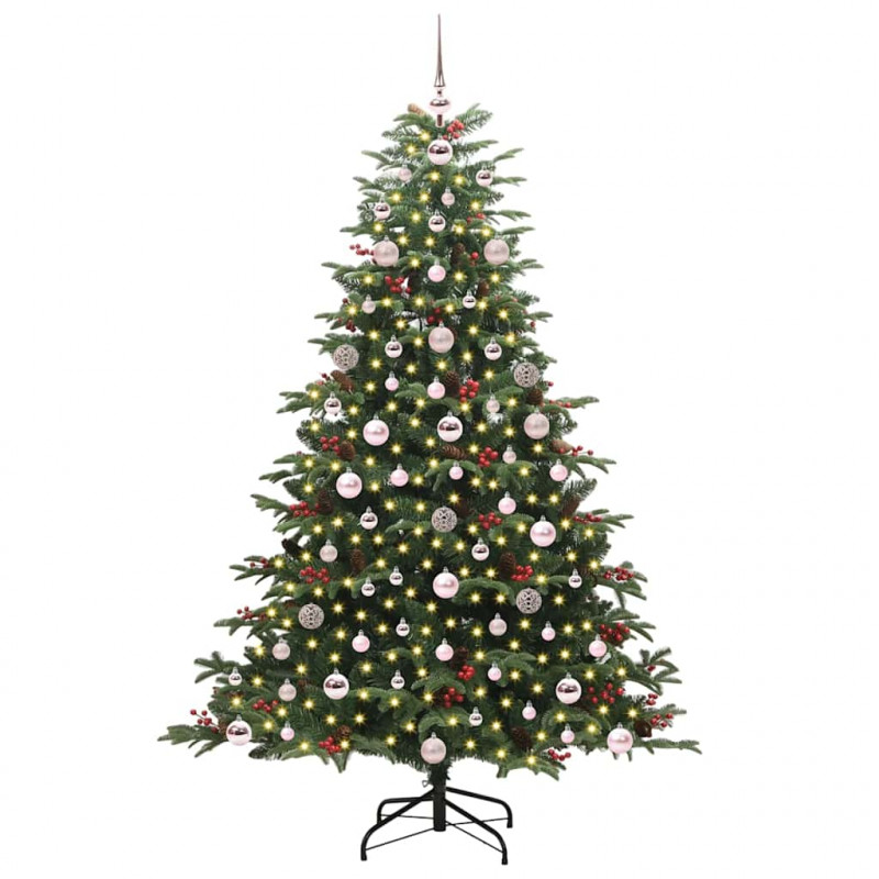 Sztuczna choinka z podstawą Zielony 180 cm PVC, Metal i Plastik