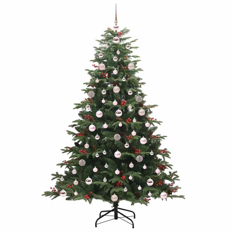 Sztuczna choinka z podstawą Zielony 180 cm PVC, Metal i Plastik