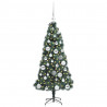 Sztuczna choinka świąteczna z oświetleniem i zestawem bombek