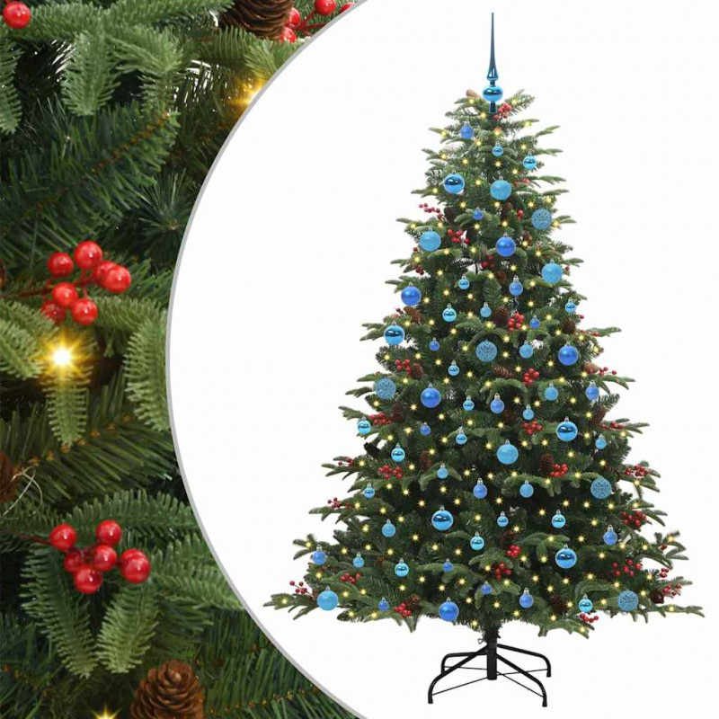 Sztuczna choinka z podstawą Zielony 180 cm PVC, Metal i Plastik