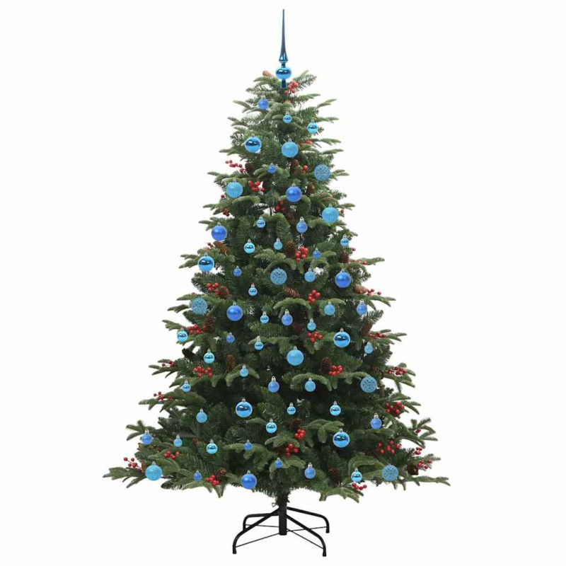 Sztuczna choinka z podstawą Zielony 180 cm PVC, Metal i Plastik