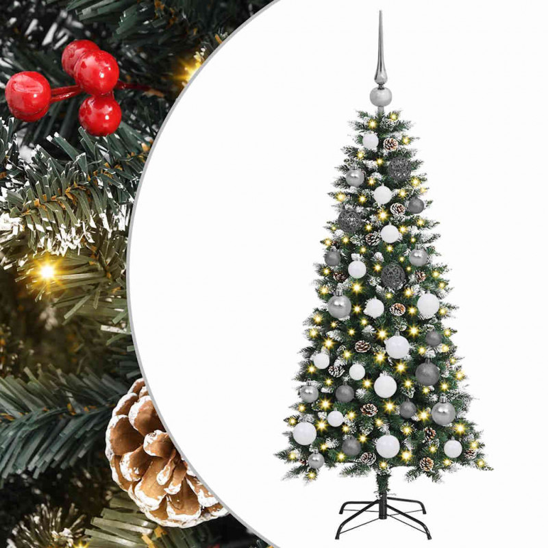 Sztuczna choinka z podstawą Zielony 120 cm PVC, plastik i stal