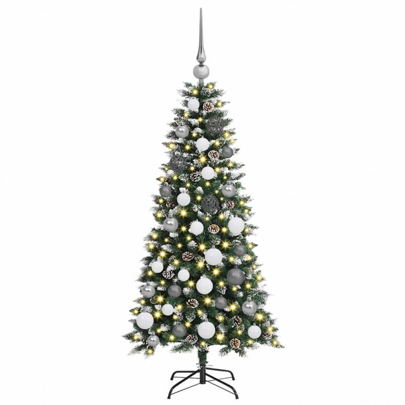 Sztuczna choinka z podstawą Zielony 120 cm PVC, plastik i stal