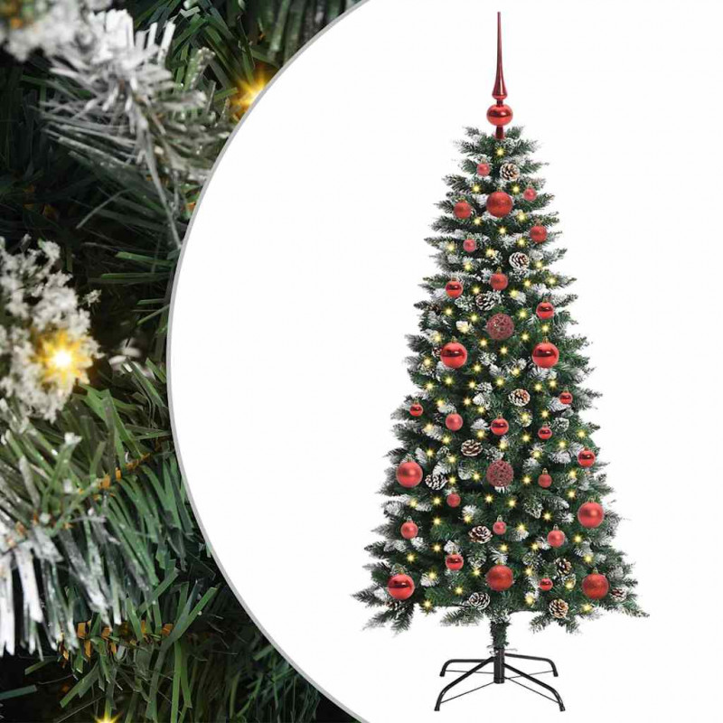 Sztuczna choinka z podstawą Zielony 120 cm PVC, plastik i stal
