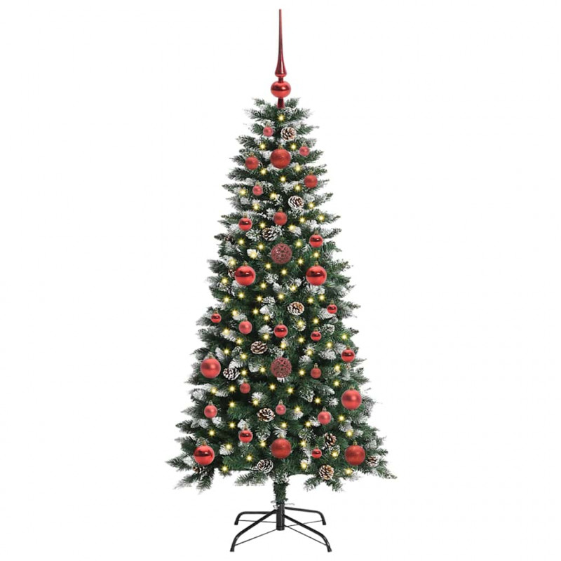 Sztuczna choinka z podstawą Zielony 120 cm PVC, plastik i stal