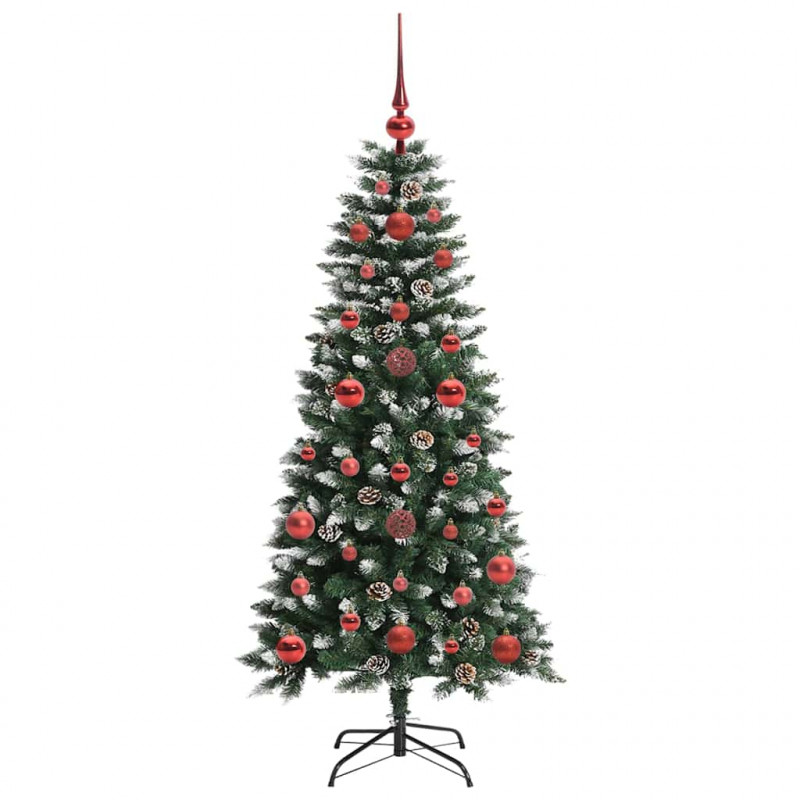 Sztuczna choinka z podstawą Zielony 120 cm PVC, plastik i stal