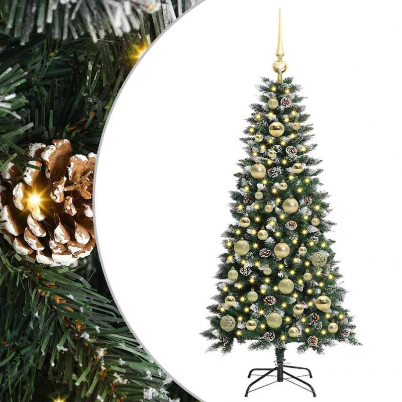 Sztuczna choinka z podstawą Zielony 120 cm PVC, plastik i stal