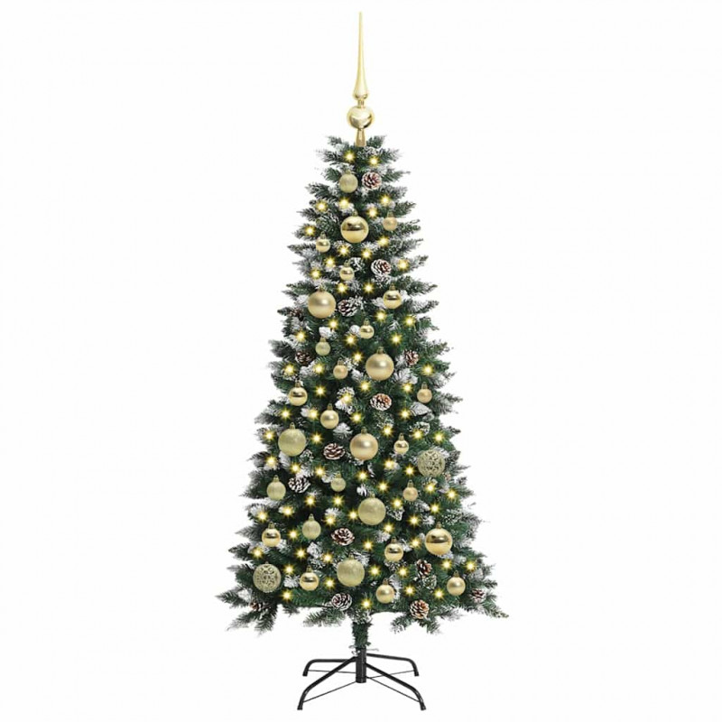 Sztuczna choinka z podstawą Zielony 120 cm PVC, plastik i stal