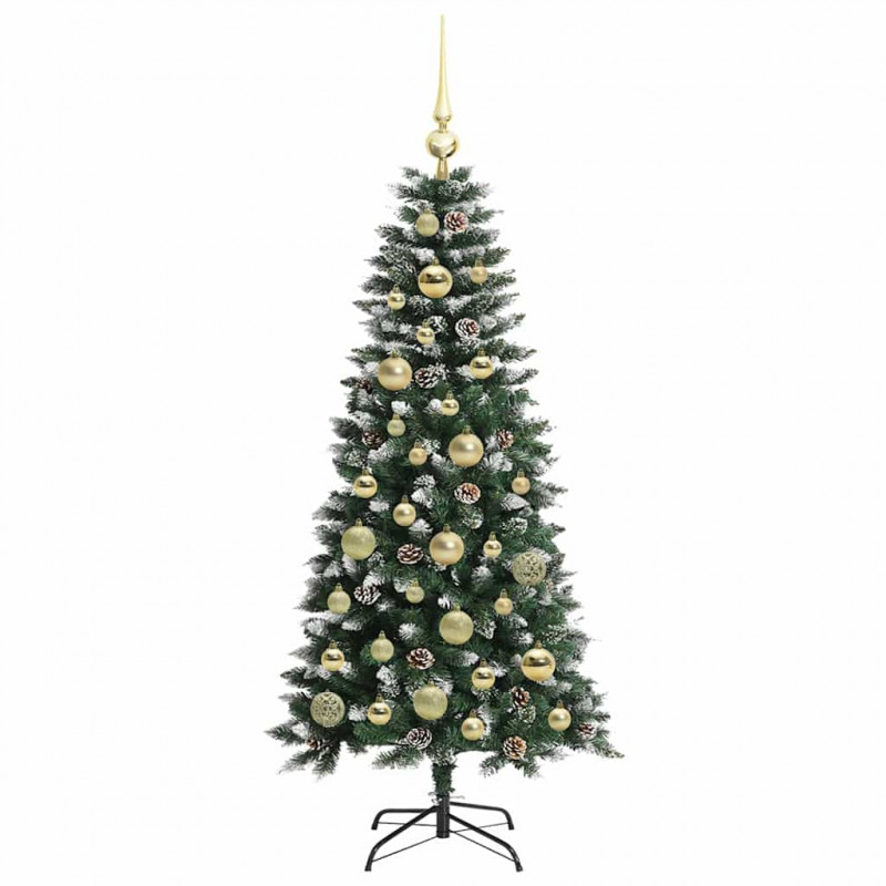 Sztuczna choinka z podstawą Zielony 120 cm PVC, plastik i stal