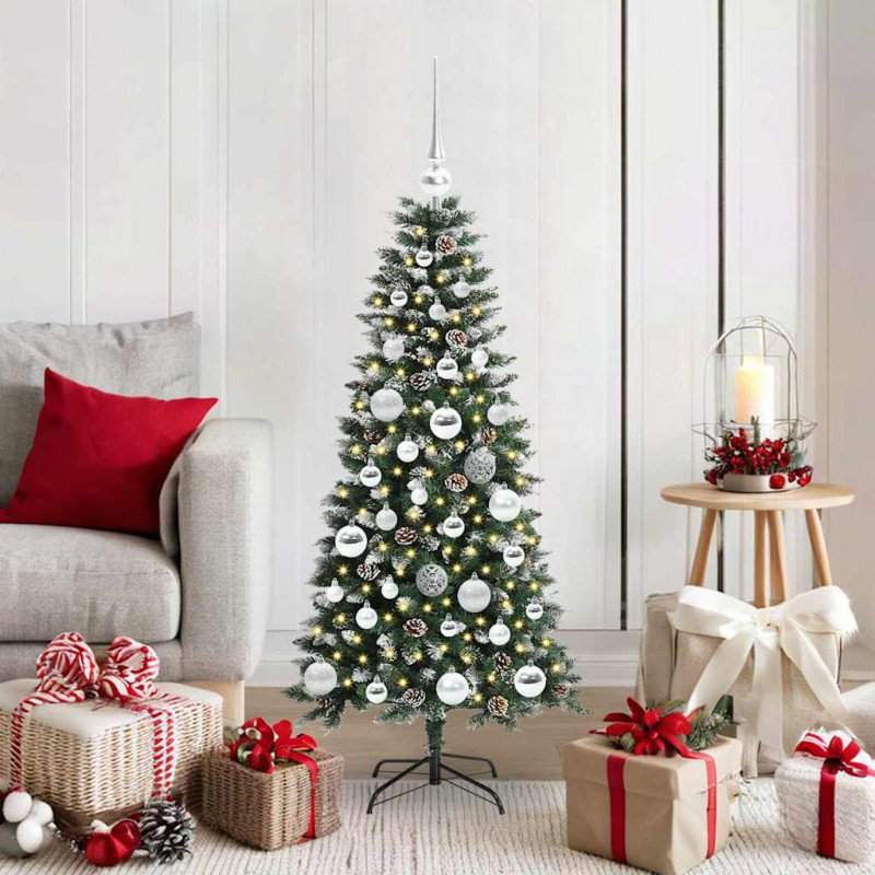 Sztuczna choinka z podstawą Zielony 120 cm PVC, plastik i stal