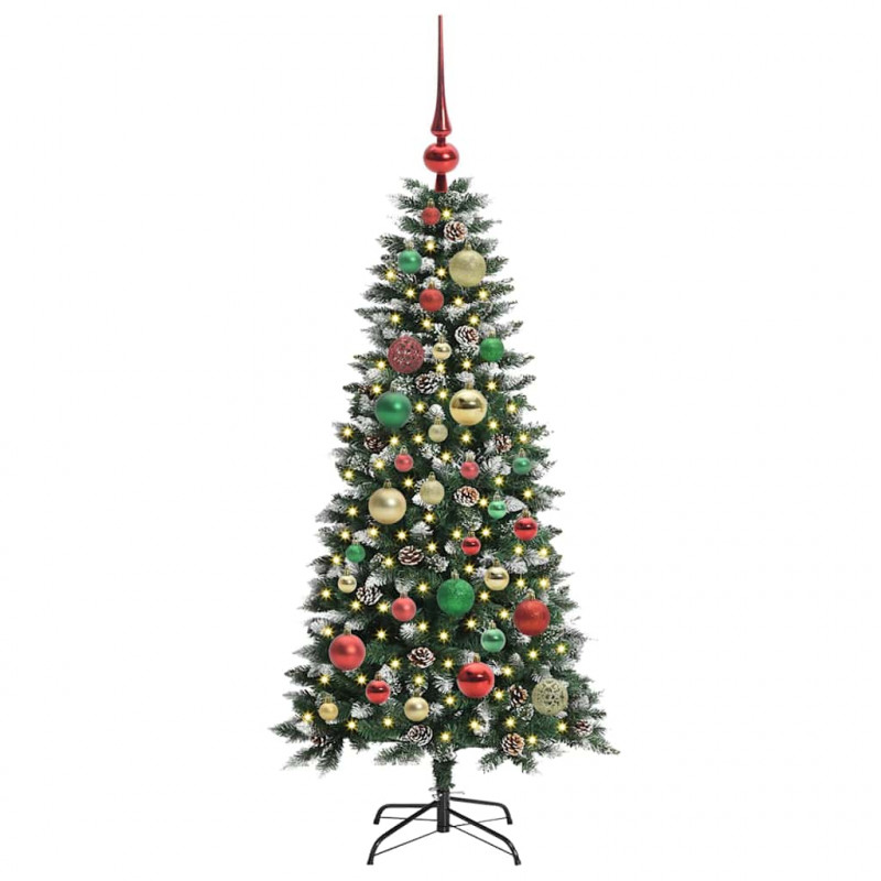 Sztuczna choinka z podstawą Zielony 120 cm PVC, plastik i stal