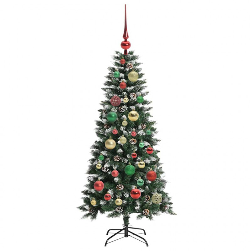 Sztuczna choinka z podstawą Zielony 120 cm PVC, plastik i stal