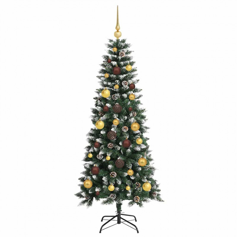 Sztuczna choinka z podstawą Zielony 150 cm PVC, plastik i stal