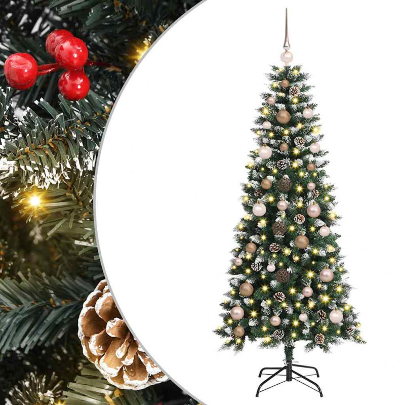 Sztuczna choinka z podstawą Zielony 150 cm PVC, plastik i stal