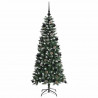Sztuczna choinka z podstawą Zielony 150 cm PVC, plastik i stal
