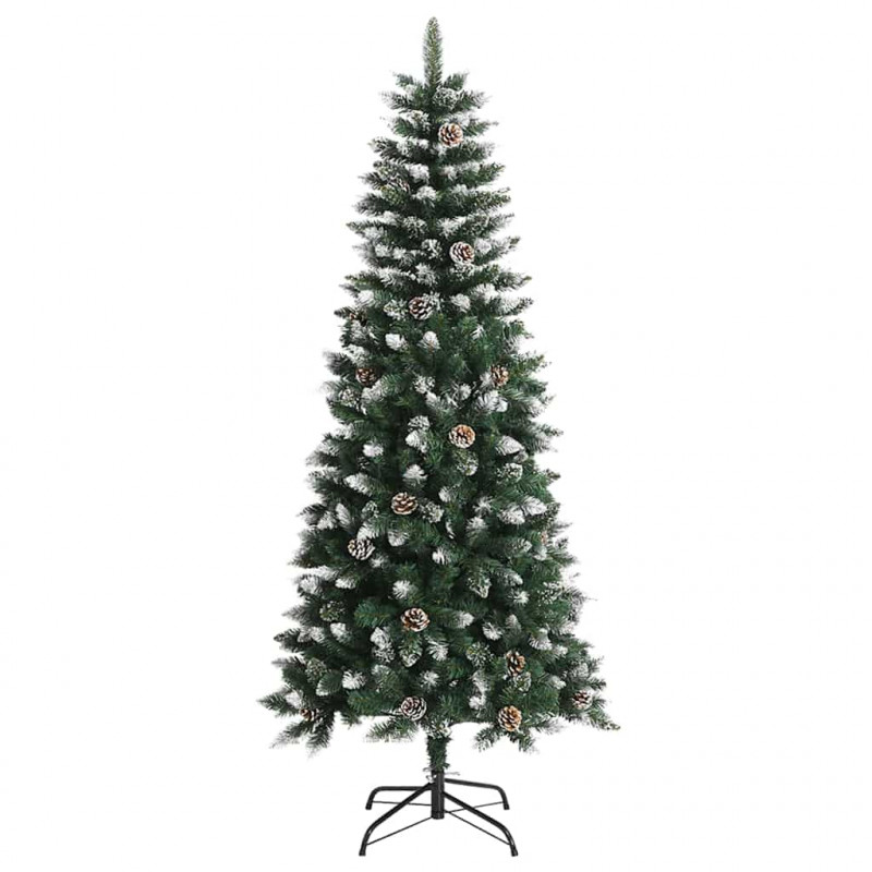 Sztuczna choinka z podstawą Zielony 150 cm PVC, plastik i stal