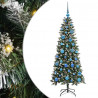 Sztuczna choinka z podstawą Zielony 150 cm PVC, plastik i stal