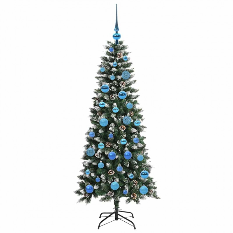 Sztuczna choinka z podstawą Zielony 150 cm PVC, plastik i stal