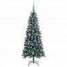 Sztuczna choinka z podstawą Zielony 150 cm PVC, plastik i stal