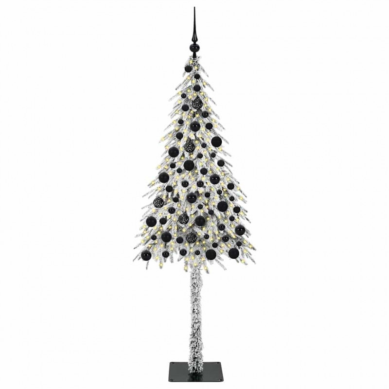 Choinka z 300 diodami LED z podstawą Biały 180 cm PE i stal