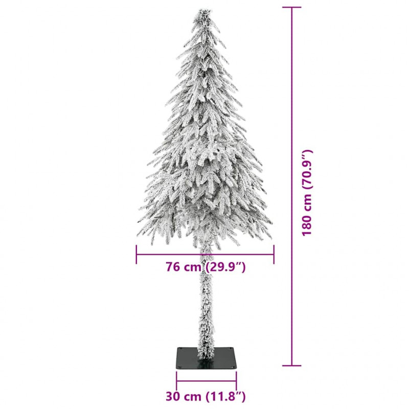 Choinka z 300 diodami LED z podstawą Biały 180 cm PE i stal
