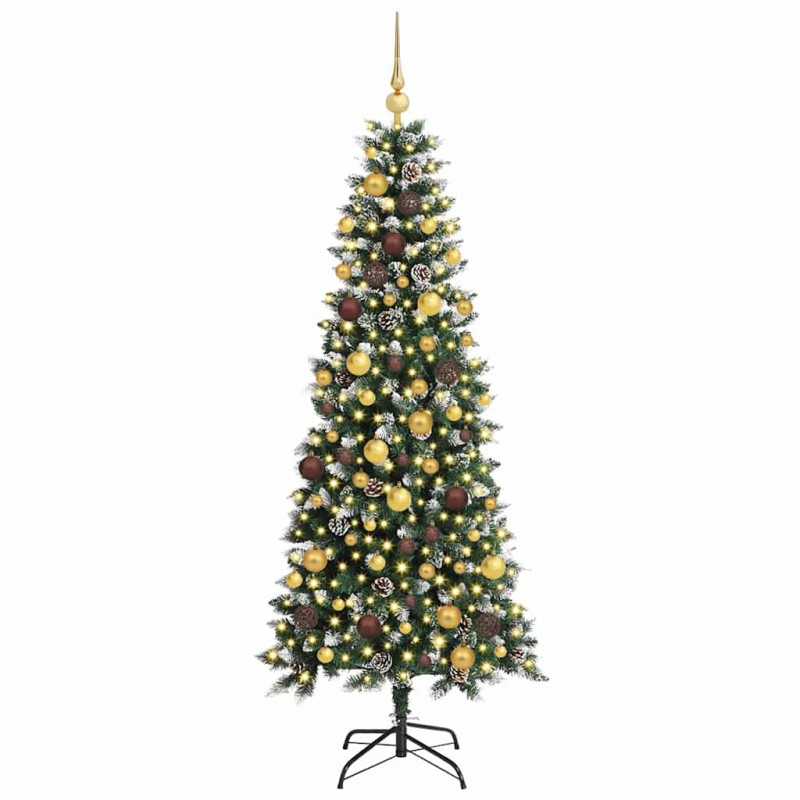 Sztuczna choinka z podstawą Zielony 180 cm PVC, plastik i stal