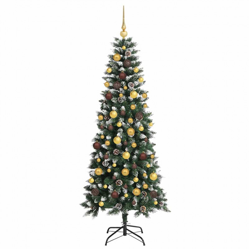 Sztuczna choinka z podstawą Zielony 180 cm PVC, plastik i stal
