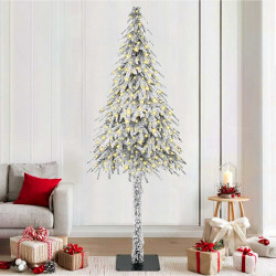 Choinka z 300 diodami LED z podstawą Biały 210 cm PE i stal