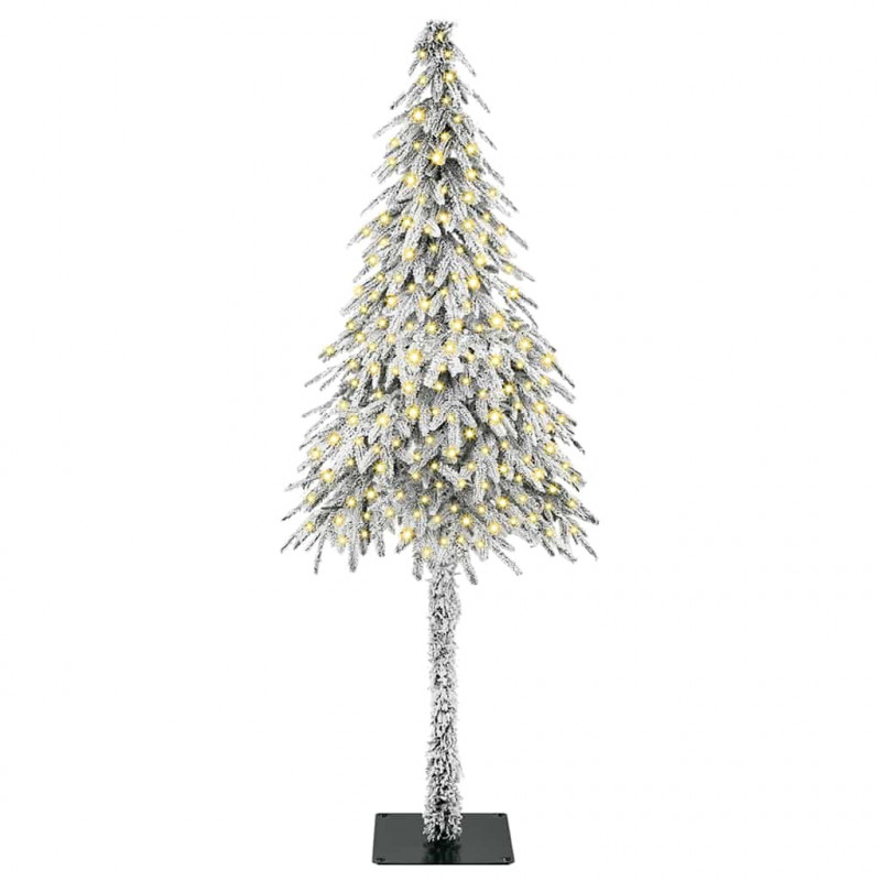 Choinka z 300 diodami LED z podstawą Biały 210 cm PE i stal