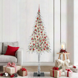Choinka z 300 diodami LED z podstawą Biały 210 cm PE i stal