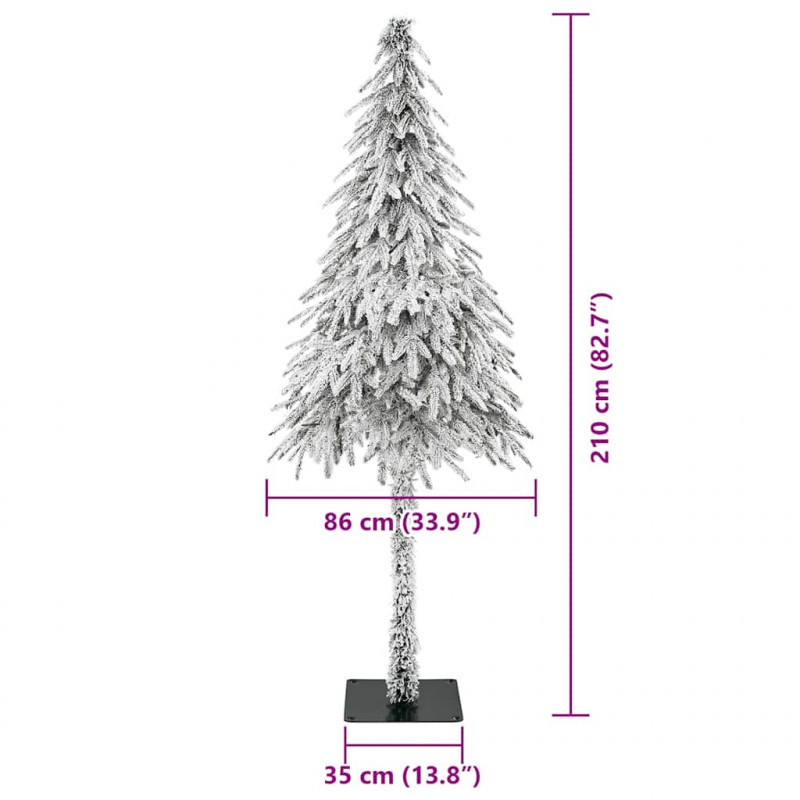 Choinka z 300 diodami LED z podstawą Biały 210 cm PE i stal