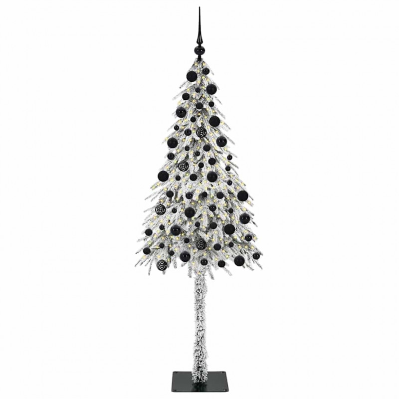 Choinka z 300 diodami LED z podstawą Biały 210 cm PE i stal