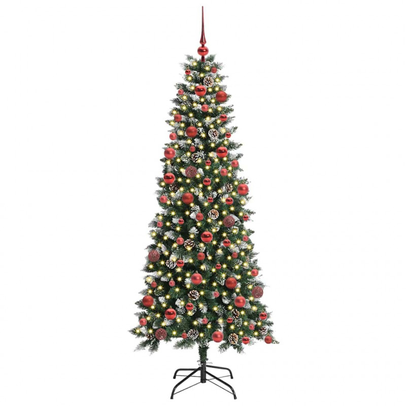 Sztuczna choinka z podstawą Zielony 180 cm PVC, plastik i stal