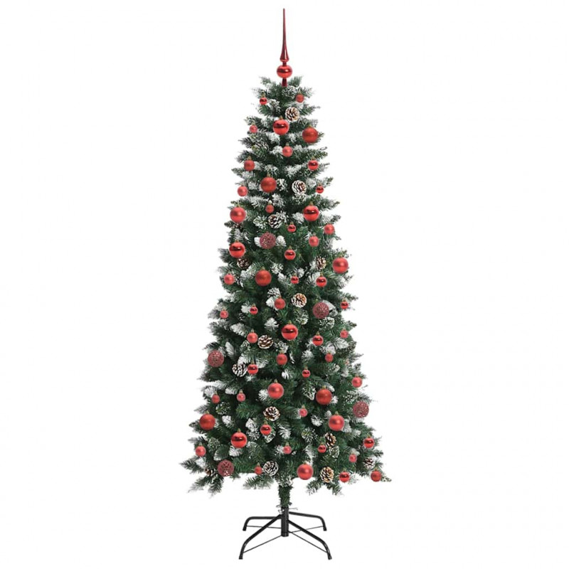 Sztuczna choinka z podstawą Zielony 180 cm PVC, plastik i stal