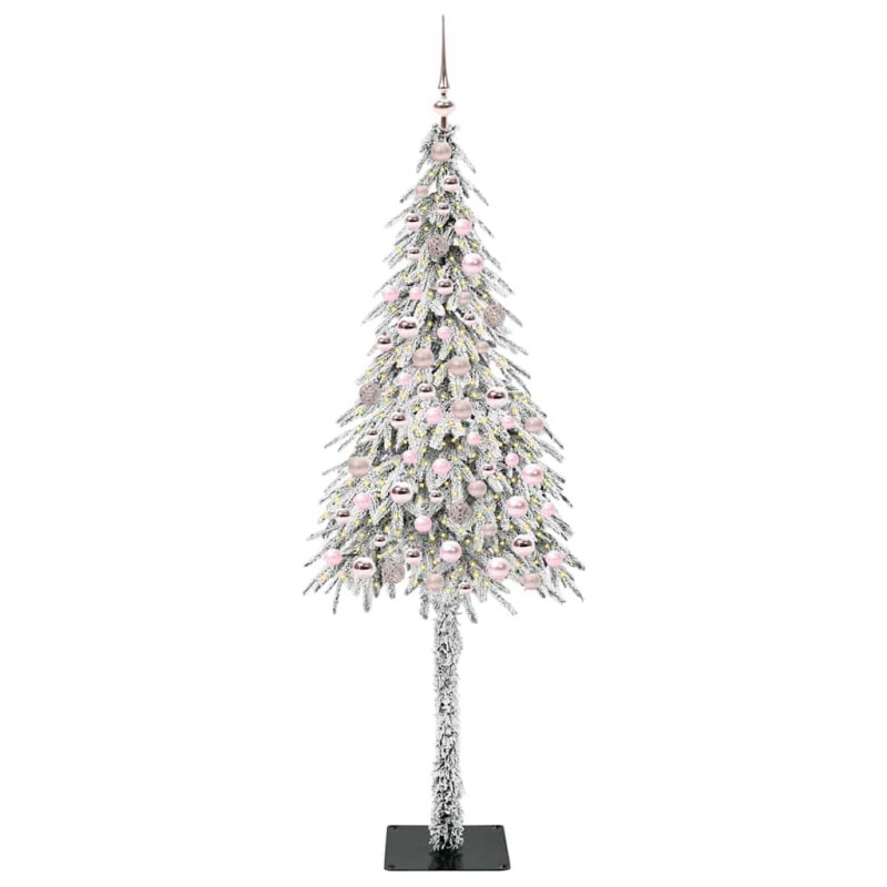 Choinka z 300 diodami LED z podstawą Biały 210 cm PE i stal