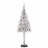 Choinka z 300 diodami LED z podstawą Biały 210 cm PE i stal