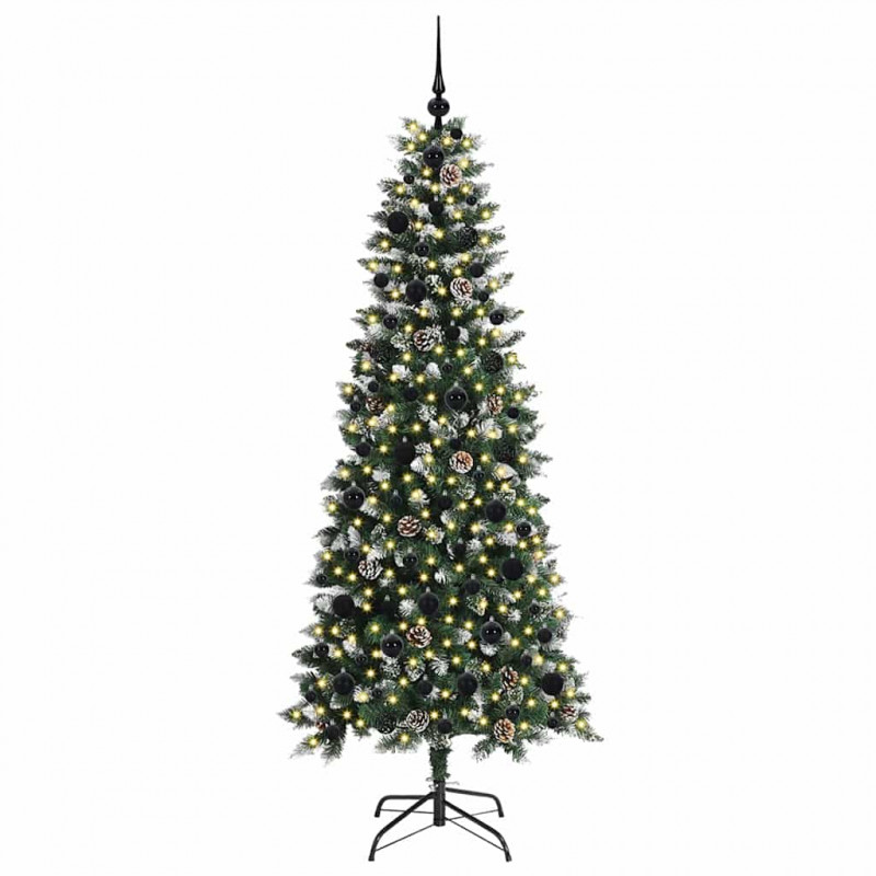 Sztuczna choinka z podstawą Zielony 180 cm PVC, plastik i stal