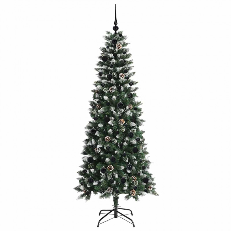 Sztuczna choinka z podstawą Zielony 180 cm PVC, plastik i stal