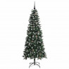 Sztuczna choinka z podstawą Zielony 180 cm PVC, plastik i stal