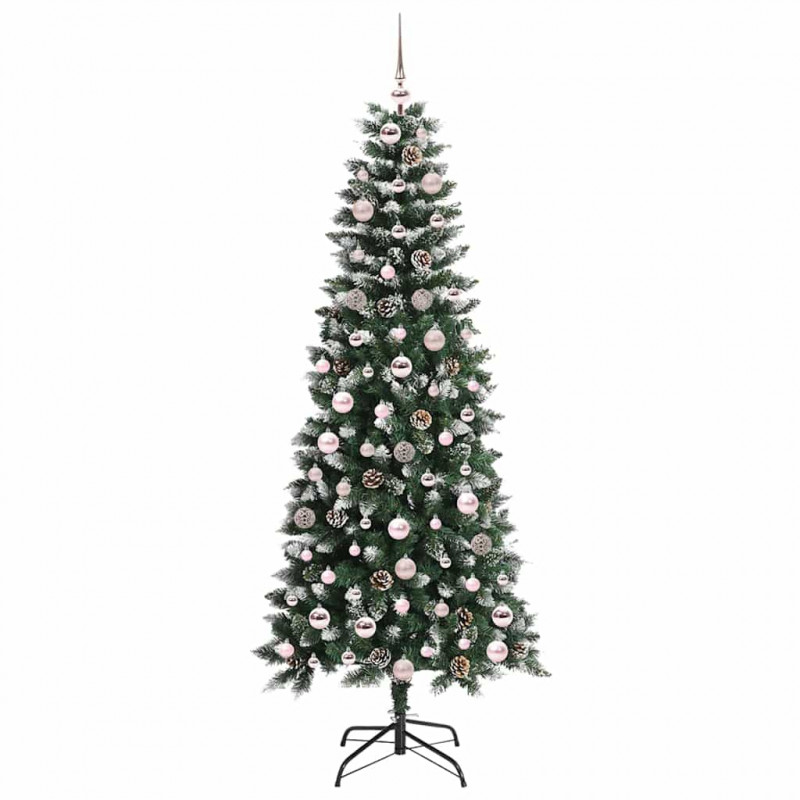 Sztuczna choinka z podstawą Zielony 180 cm PVC, plastik i stal