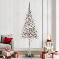 Choinka z 300 diodami LED z podstawą Biały 210 cm PE i stal
