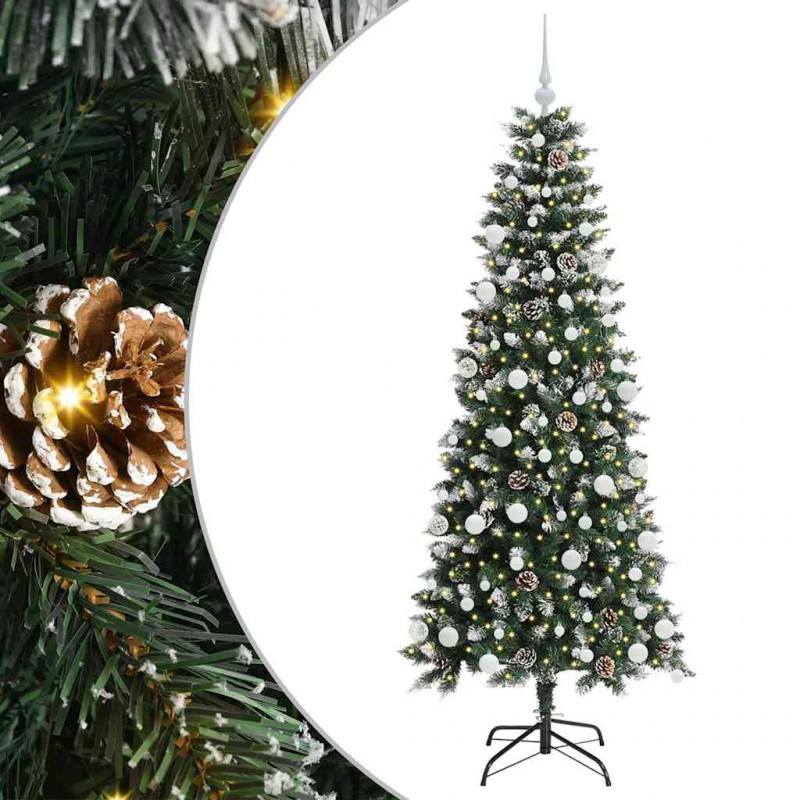 Sztuczna choinka z podstawą Zielony 180 cm PVC, plastik i stal
