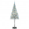 Choinka z 300 diodami LED z podstawą Biały 210 cm PE i stal