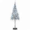 Choinka z 300 diodami LED z podstawą Biały 210 cm PE i stal