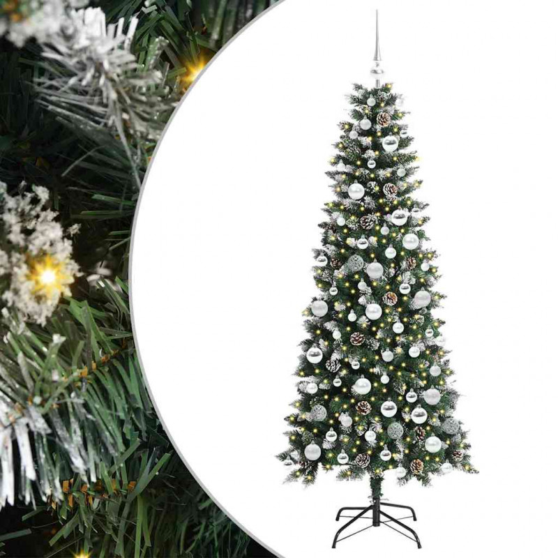 Sztuczna choinka z podstawą Zielony 180 cm PVC, plastik i stal