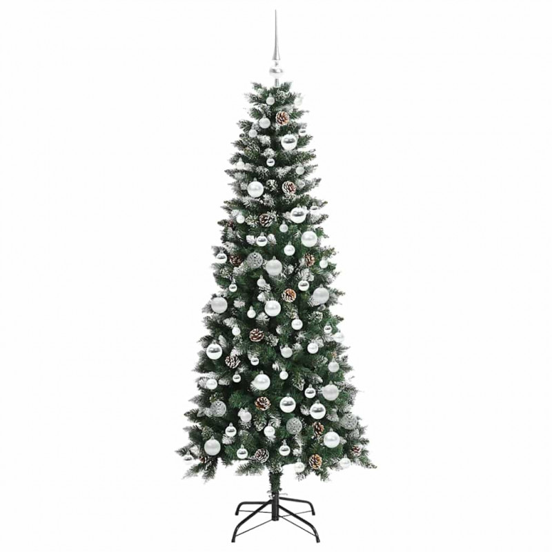 Sztuczna choinka z podstawą Zielony 180 cm PVC, plastik i stal